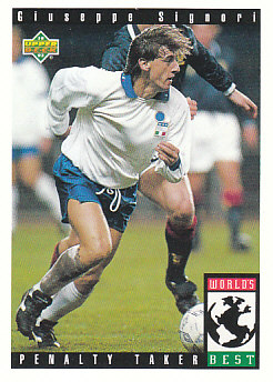 Giuseppe Signori Italy Upper Deck World Cup 1994 Preview Eng/Spa Worlds Best #111